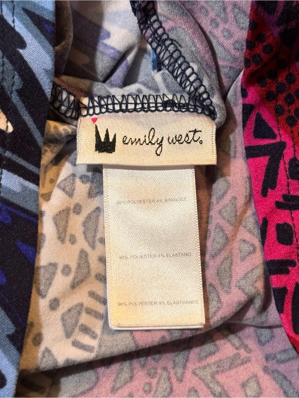 Emily West Girls Size 7 Reversible 2-in-1 Dress - Blue Chevron/Maroon Aztec EUC